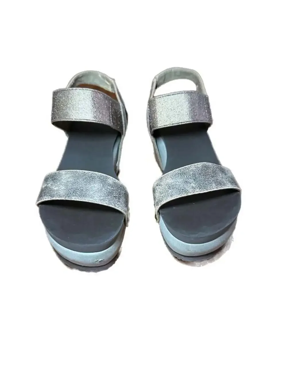 Axxiom Shoes for Life Metallic Platform Wedge Sandals‎